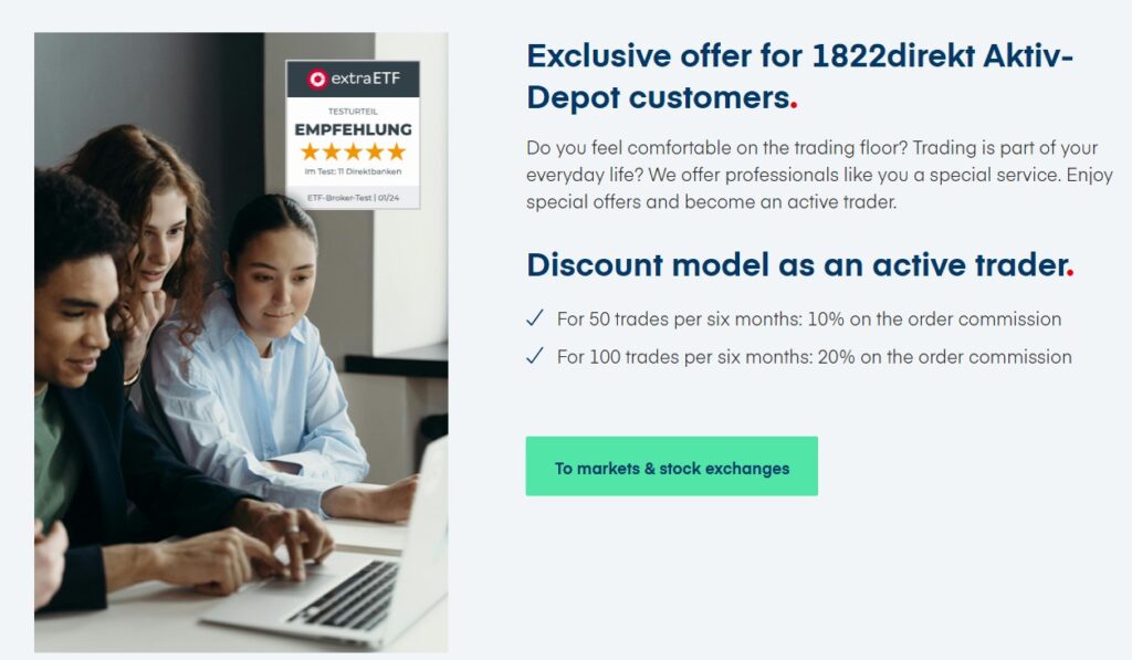 Exclusive offer for 1822direkt Aktiv-Depot customers